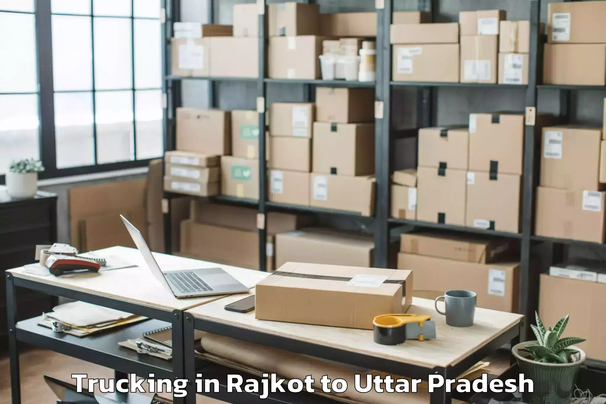 Trusted Rajkot to Jalesar Trucking